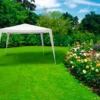 Paviljong Lido 3x3 m metall og hvit PE - Sunlife®