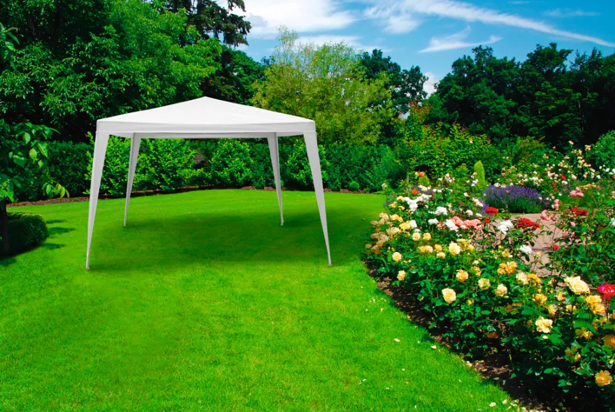 Paviljong Lido 3x3 m metall og hvit PE - Sunlife®