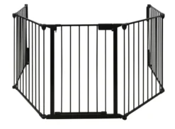 Peisgitter svart 5-delt 135 x 72,5 x 115 cm - Glöd