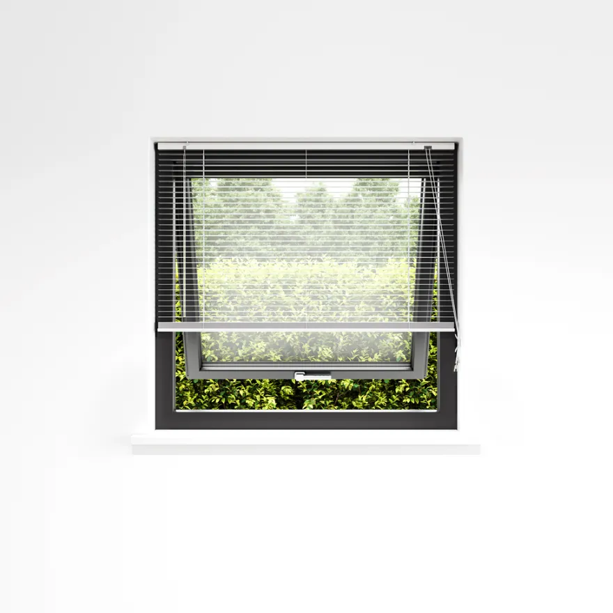 Persienne aluminium hvit 120 x 130 cm
