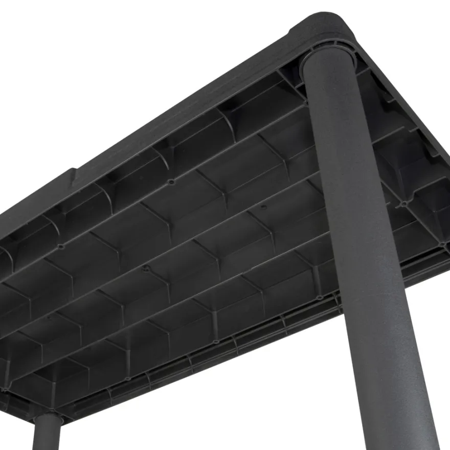 Reol m/4 hyller svart plast - Gardeco