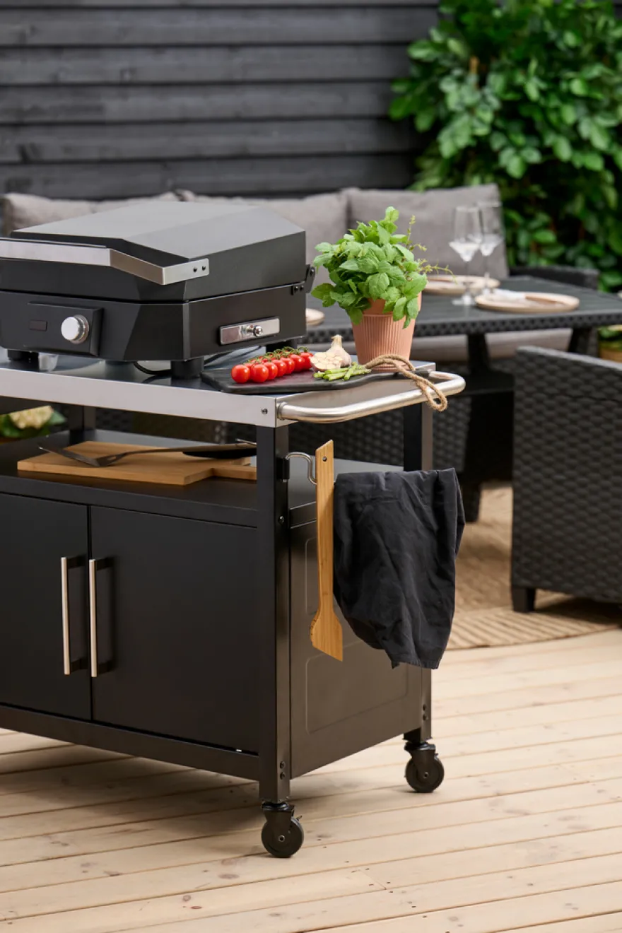 Serveringsvogn Columbus svart stål – Sunlife®