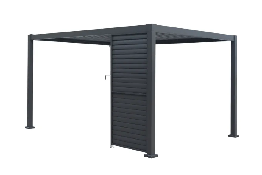 Sidepanel med justerbare lameller til pergola 4 meter - Outfit
