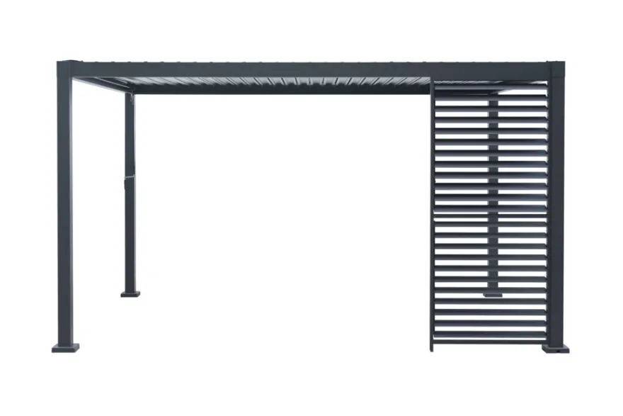 Sidepanel med justerbare lameller til pergola 4 meter - Outfit
