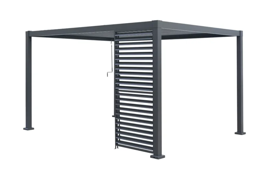 Sidepanel med justerbare lameller til pergola 4 meter - Outfit