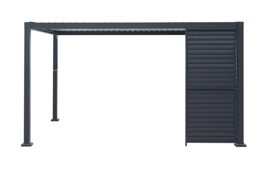 Sidepanel med justerbare lameller til pergola 4 meter - Outfit