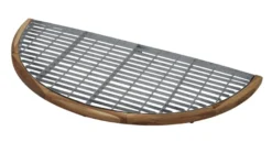 Skraperist stål m/trekant halvmåne 80 x 40 cm
