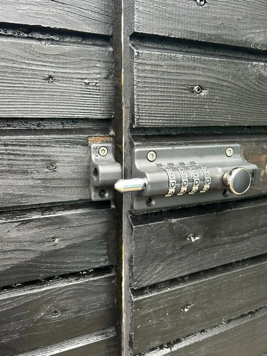 Skåtelås med kodelås svart 120 x 48 mm
