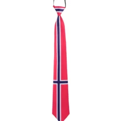 Slips med norsk flagg i rødt, hvitt og blått