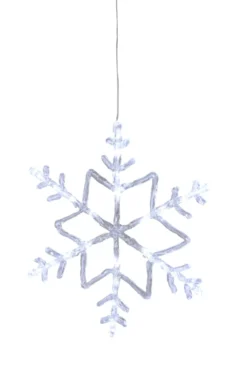 Snøfnugg med 24 LED akryl Ø40 cm