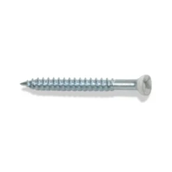 Sokkelskrue 3,9 x 41 mm - hvit