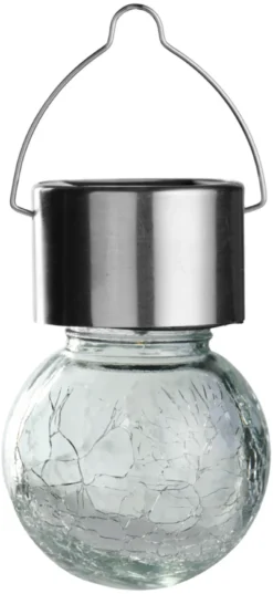 Solcellepære glass/metall Ø6 cm 3-pk. - Garden®