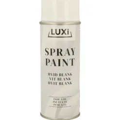 Spraymaling hvit blank 400 ml - Luxi