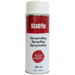 Spraymaling hvit matt 400 ml - Stabile