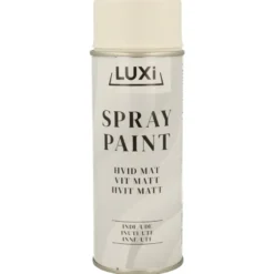 Spraymaling hvit matt 400 ml - Luxi