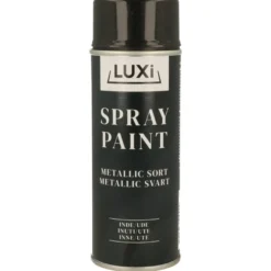 Spraymaling metallic svart 400 ml - Luxi