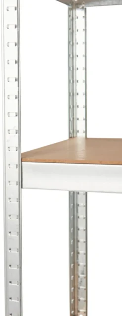Stålreol galvanisert m/5 hyller - 90 x 180 x 45 cm
