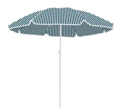 Strandparasoll Oregon blå/hvit Ø200 cm - Sunlife®