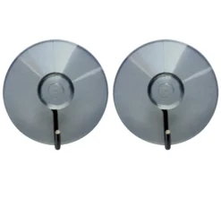 Sugekopp med krok transparent/krom 2 stk. - Target