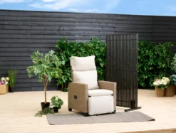 Terrasseavskjerming New York svart akasie – Sunlife®
