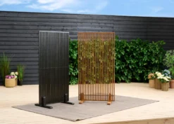 Terrasseavskjerming New York svart akasie – Sunlife®