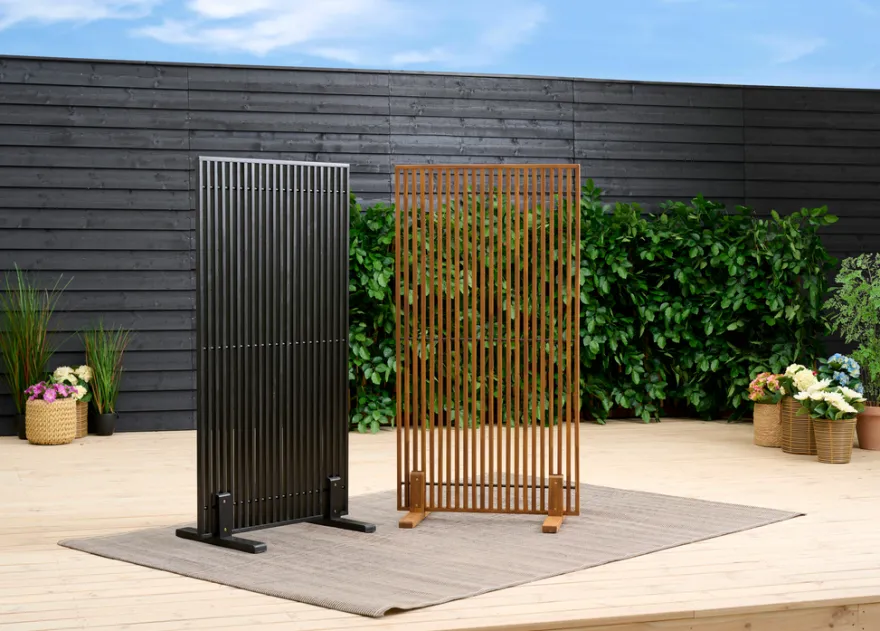 Terrasseavskjerming New York svart akasie – Sunlife®