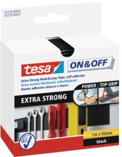 tesa® On & Off Borrelås Ekstra Sterk 1 meter