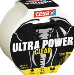 Tesa Ultra Power klar reparasjonstape 48 mm x 20 meter