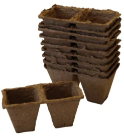 Torvpotter firkantet 6 cm - 20 stk.