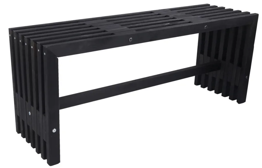 Trallebenk Atlanta svart 110 x 32,5 cm - Sunlife®