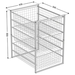 Trådkurver med stativ 63 x 43,5 x 54,5 cm