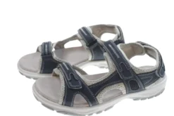 Trekkingsandaler dame i denimfarget skinn str. 40