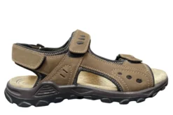 Trekkingsandaler herre brunt skinn str. 44