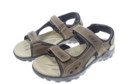 Trekkingsandaler herre brunt skinn str. 43