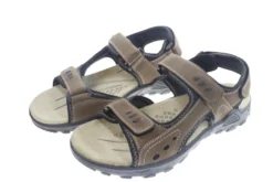 Trekkingsandaler herre brunt skinn str. 42