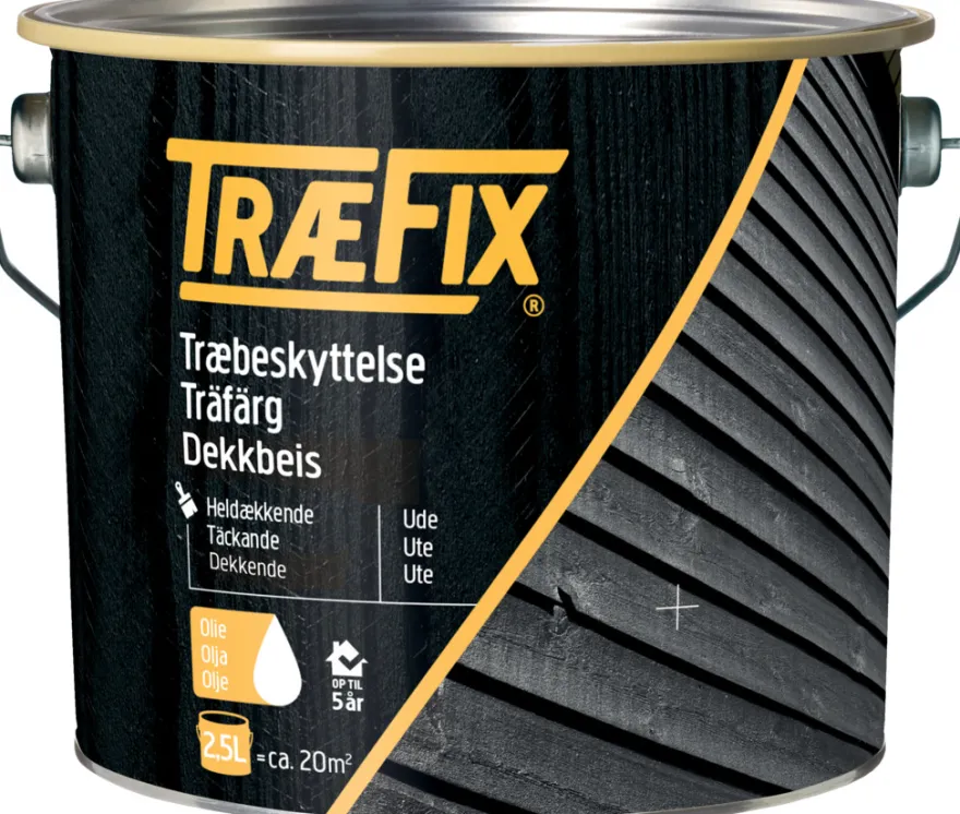 Træfix dekkbeis oljebasert 2,5 liter svenskerød