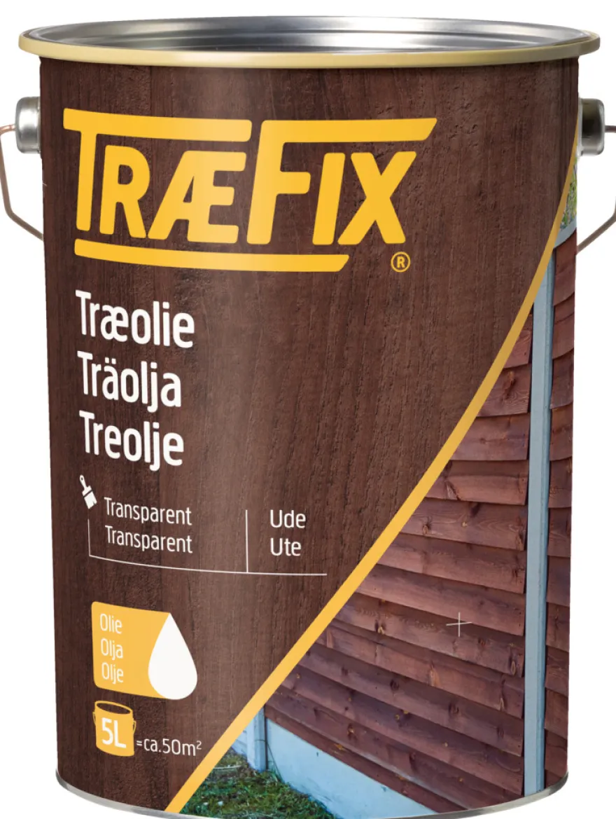 Træfix treolje gyllen transparent 5 liter