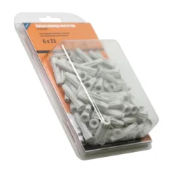 Universalplugg med krage 6 x 33 mm - 75 stk.