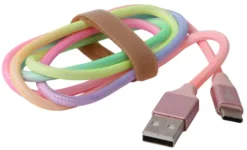 USB-A til USB-C kabel regnbuefarget - 1 meter