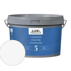 Veggmaling 5 hvit 2,25 liter - Luxi