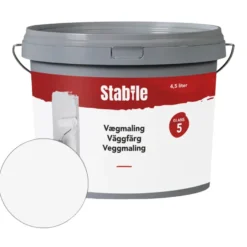 Veggmaling 5 hvit 4,5 liter - Stabile