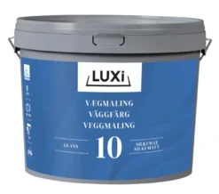 Veggmaling glans 10 motehvit 9,1 liter - Luxi