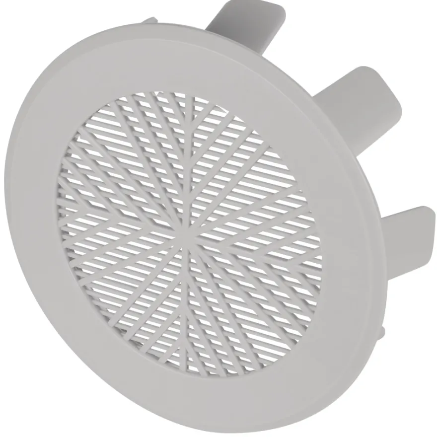 Ventilasjonsrist 4” 100-115 mm grå