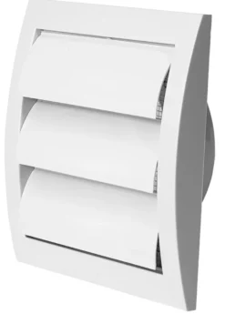 Ventilasjonsrist med vindstopp 15 x 15 cm - hvit