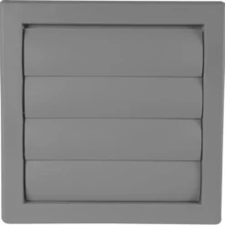 Ventilasjonsrist med vindstopp 19 x 19 cm - grå