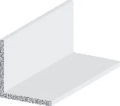 Vinkellist hvit - 15 x 15 mm x 1 meter