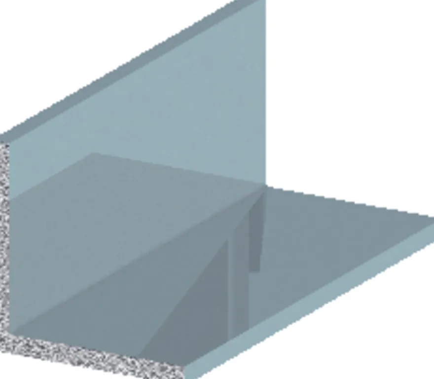 Vinkellist sølv - 15 x 15 mm x 1 meter