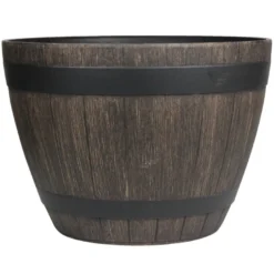 Whiskytønne i trelook Ø37,5 x H26,5 cm